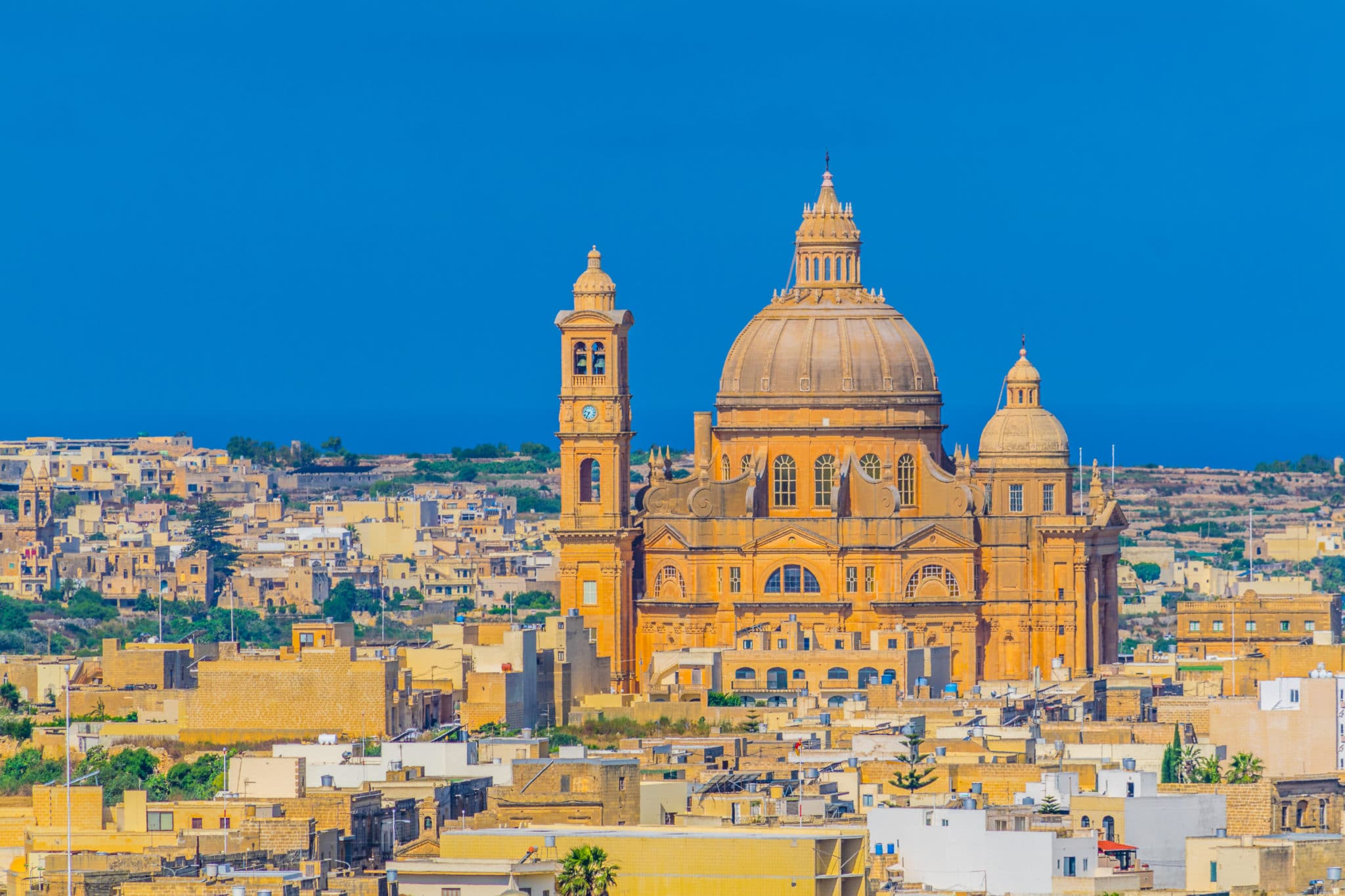 Aerial View of Gozo Island